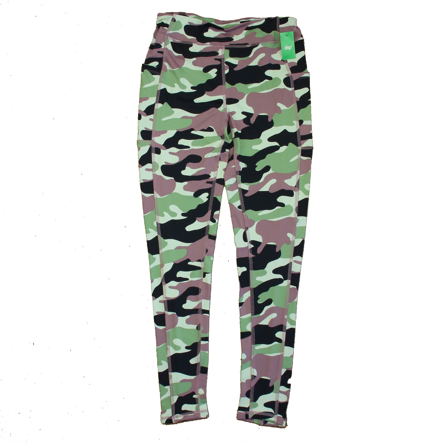 dip Girls Green | Black | Mauve Camo Athletic Shorts Size: 12-14 Years