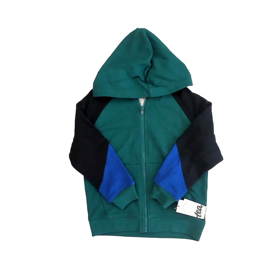Tea Collection Boys Green | Black Hoodie Size: 5T Green | Black