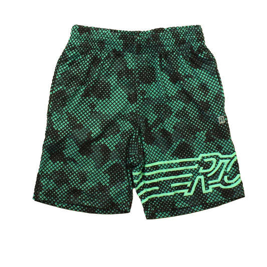 Rockets Of Awesome Boys Green | Black Athletic Shorts Size: 6 Years