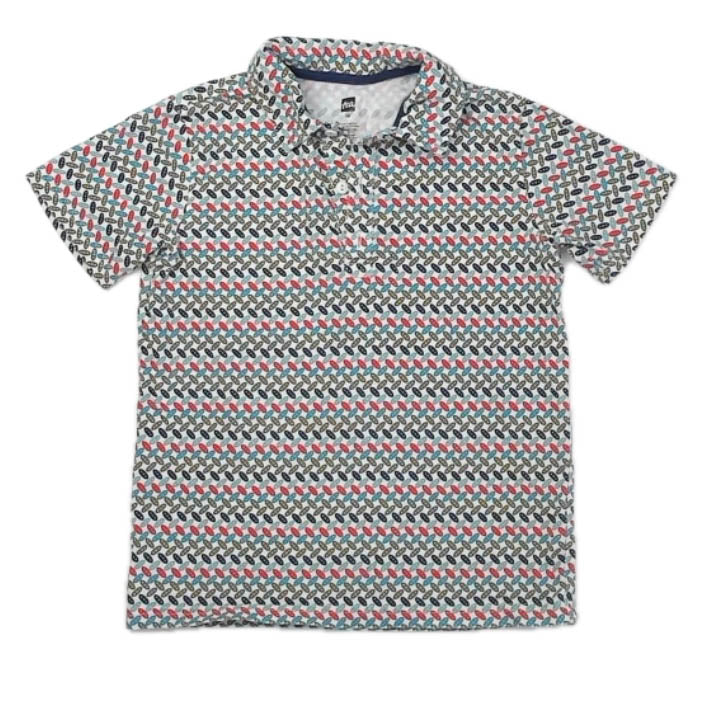 Tea Collection Boys Green | Blue | Red Polo Shirt Size: 10 Years Green | Blue | Red