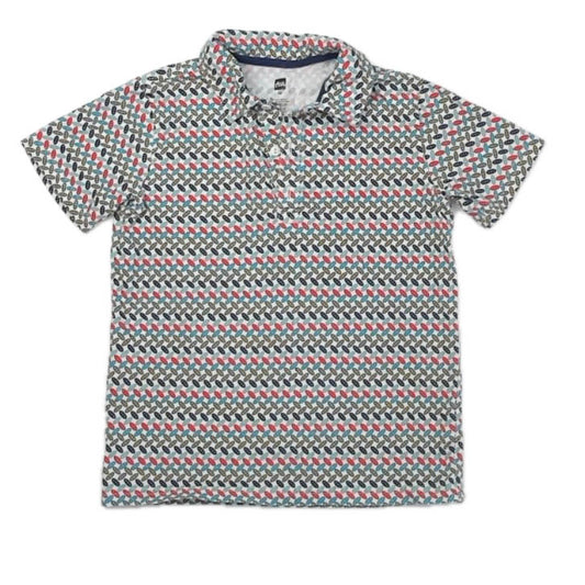 Tea Collection Boys Green | Blue | Red Polo Shirt Size: 10 Years Green | Blue | Red