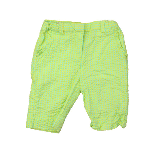 Onekid Girls Green | Blue | Seersucker Shorts Size: 4T Green | Blue | Seersucker