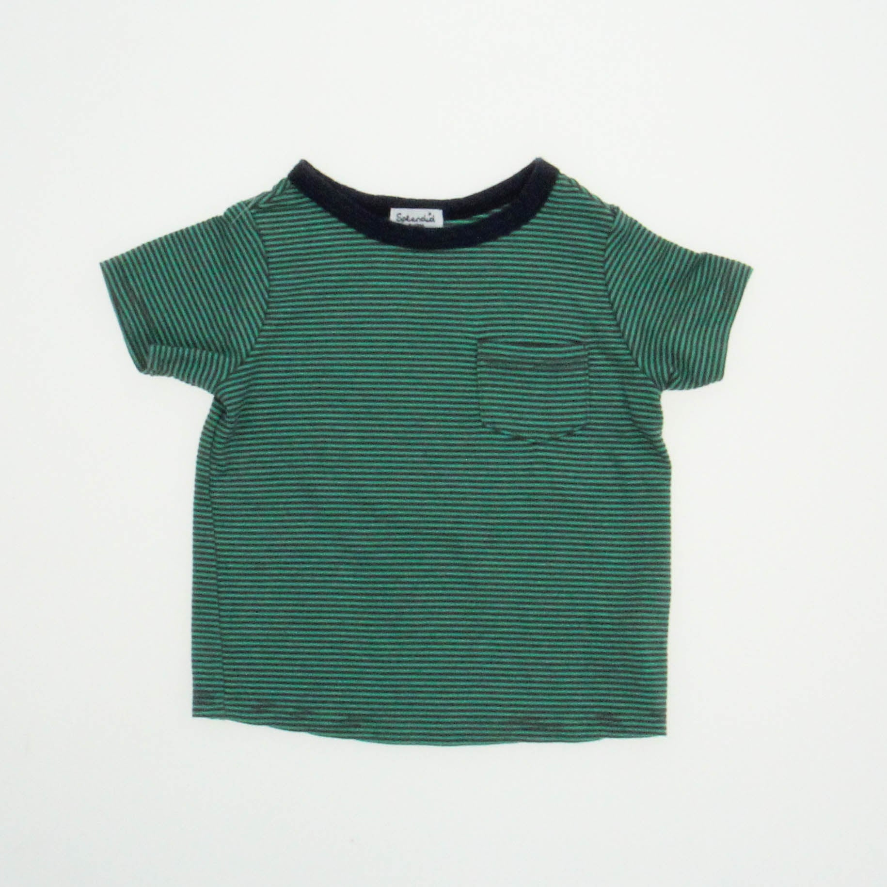 Splendid Boys Green | Blue | Stripes T-Shirt Size: 6-12 Months Green | Blue | Stripes