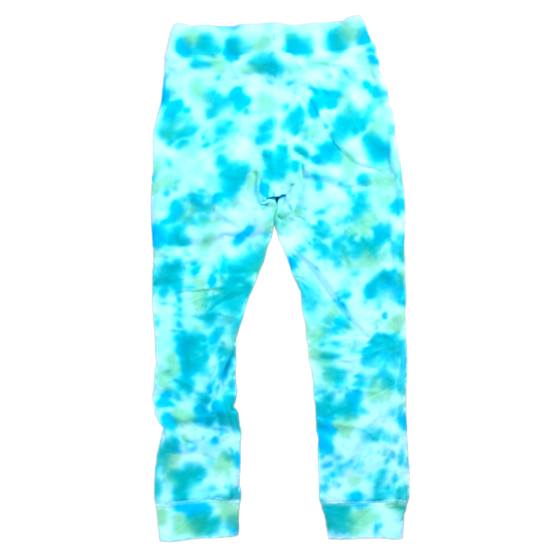 Rockets Of Awesome Boys Green Blue Tie-Dye Casual Pants Size: 6 Years Green Blue Tie-Dye