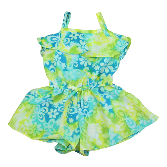 Youngland Girls Green | Blue Romper Size: 3T Green | Blue