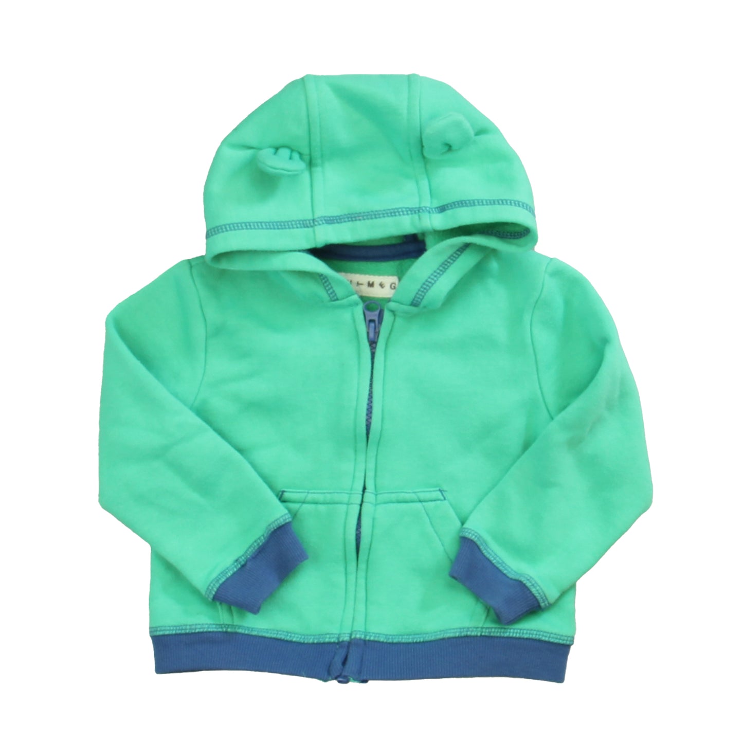 Nutmeg Boys Green | Blue Hoodie Size: 9-12 Months