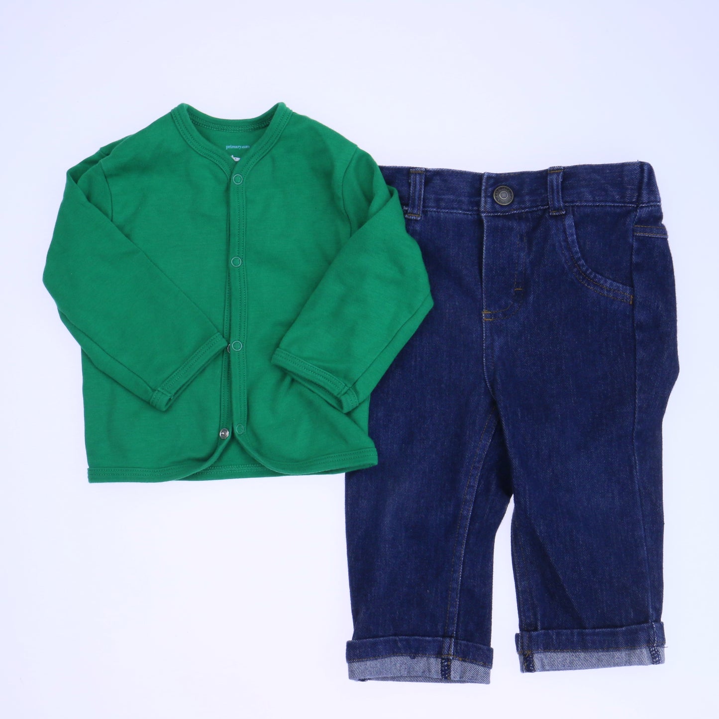 Primary.com | Cat & Jack Boys Green | Blue Apparel Sets Size: 3-6 Months Green | Blue