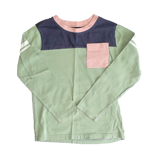 Tea Collection Boys Green | Blue Long Sleeve T-Shirt Size: 7 Years Green | Blue