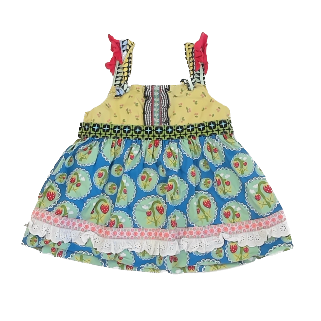 Matilda Jane Girls Green | Blue Dress Size: 6 Years Green | Blue