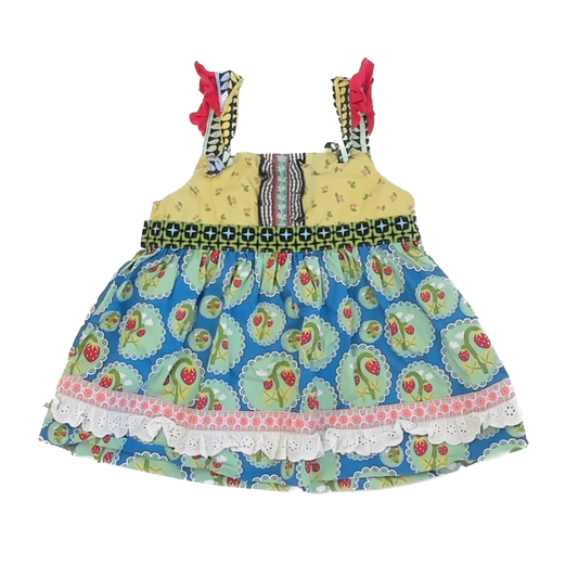 Matilda Jane Girls Green | Blue Dress Size: 6 Years Green | Blue