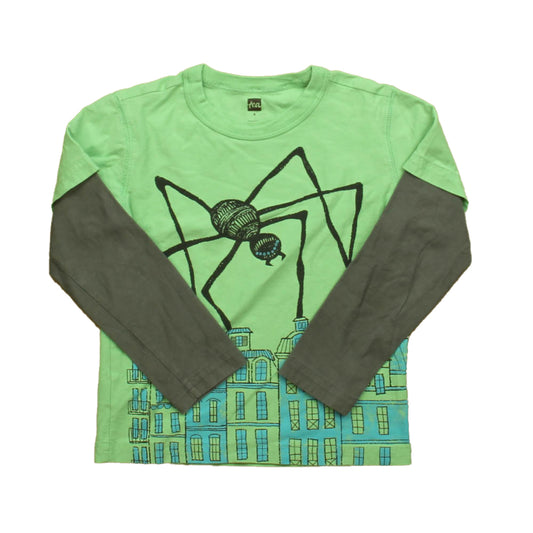 Tea Boys Green Bug Long Sleeve T-Shirt Size: 4T Green Bug
