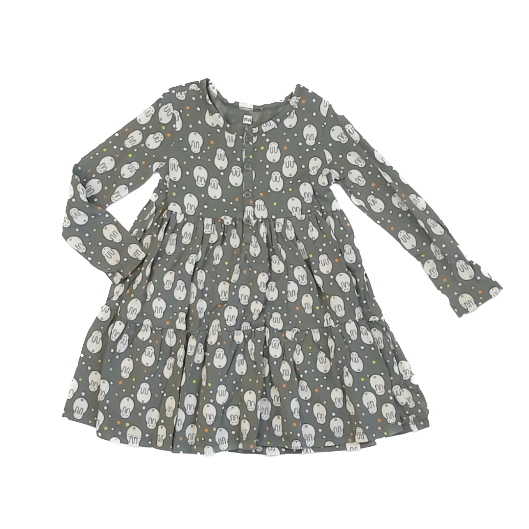 Tea Collection Girls Green | Bunnies Dress Size: 5T Green | Bunnies