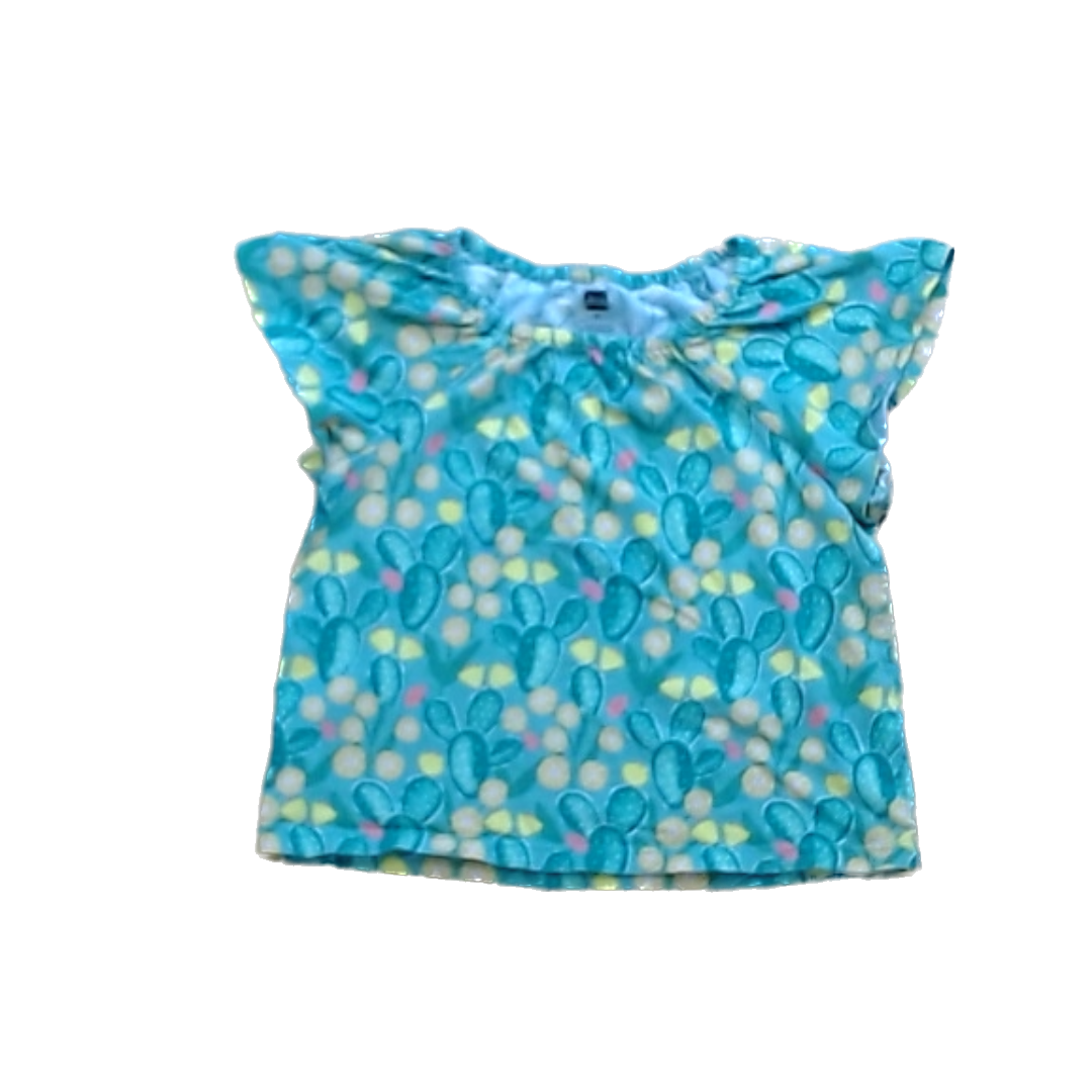 Tea Collection Girls Green | Cactus Shirt Size: 4T Green | Cactus
