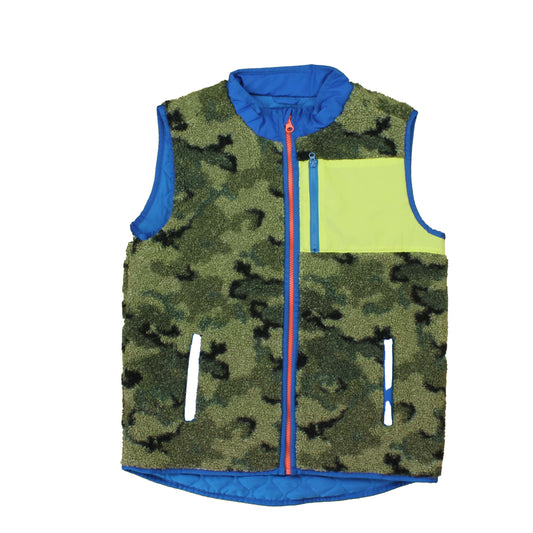 Rockets Of Awesome Boys Green | Camo | Blue Vest Size: 14 Years