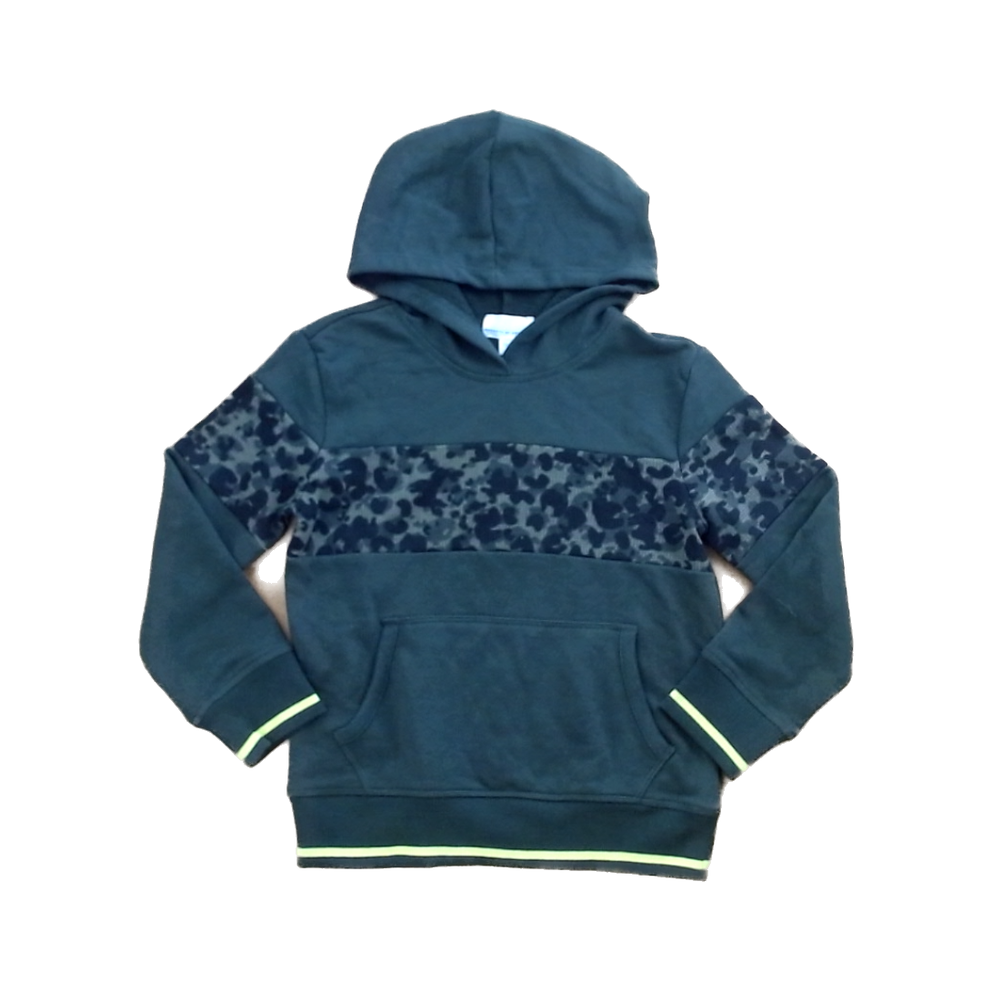 Rockets Of Awesome Boys Green | Camo Chest Stripe | Neon Green Rim Sweatshirt Size: 7 Years Green | Camo Chest Stripe | Neon Green Rim