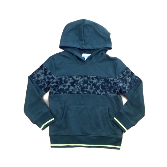 Rockets Of Awesome Boys Green | Camo Chest Stripe | Neon Green Rim Sweatshirt Size: 7 Years Green | Camo Chest Stripe | Neon Green Rim