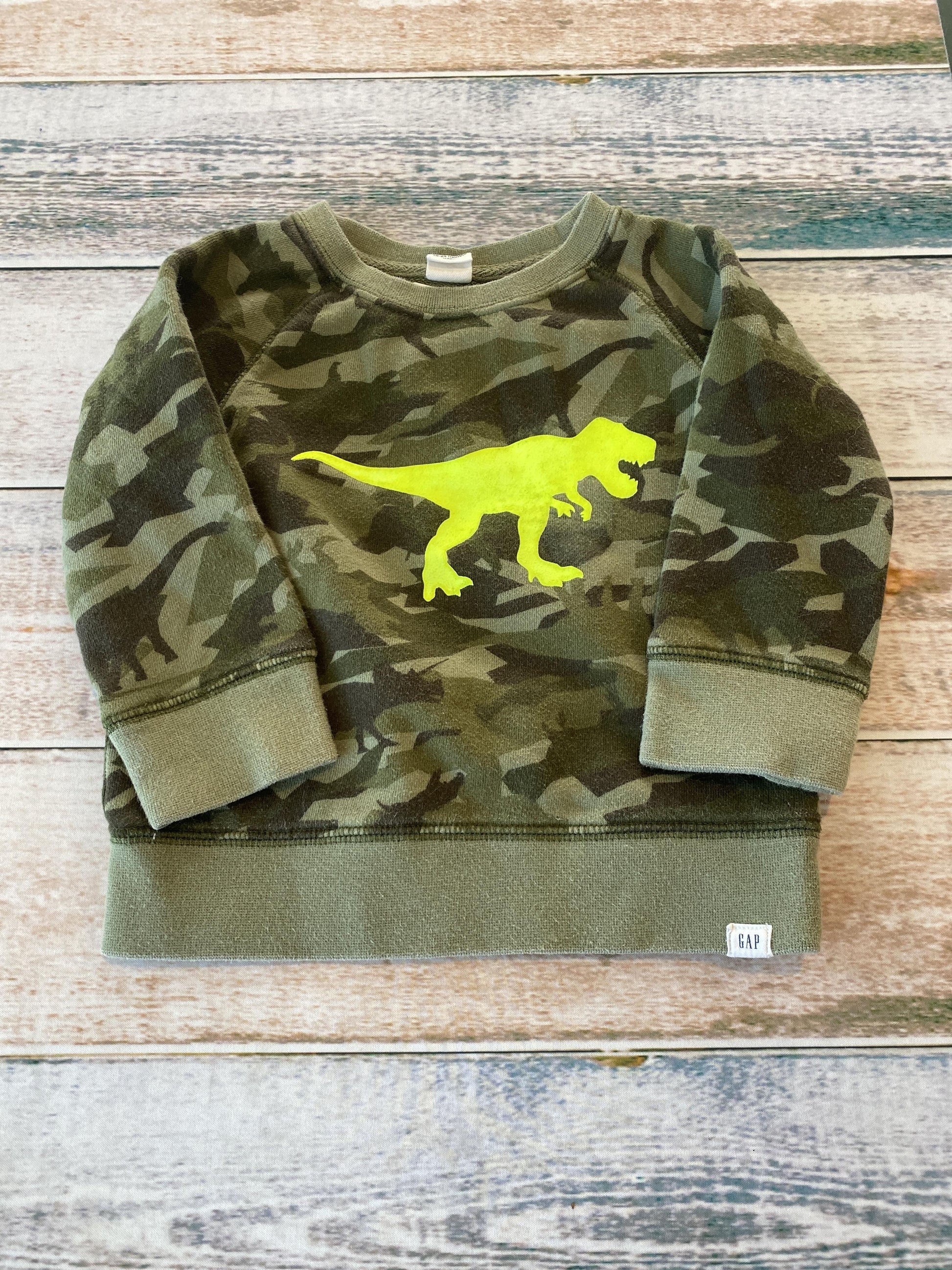 Gap Boys green | Camo | Dinosaur Sweater Size: 18-24 months green | Camo | Dinosaur