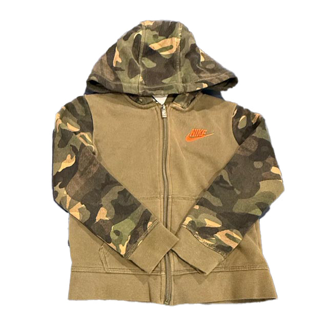 Nike Boys Green Camo Hoodie Size: 4-5T