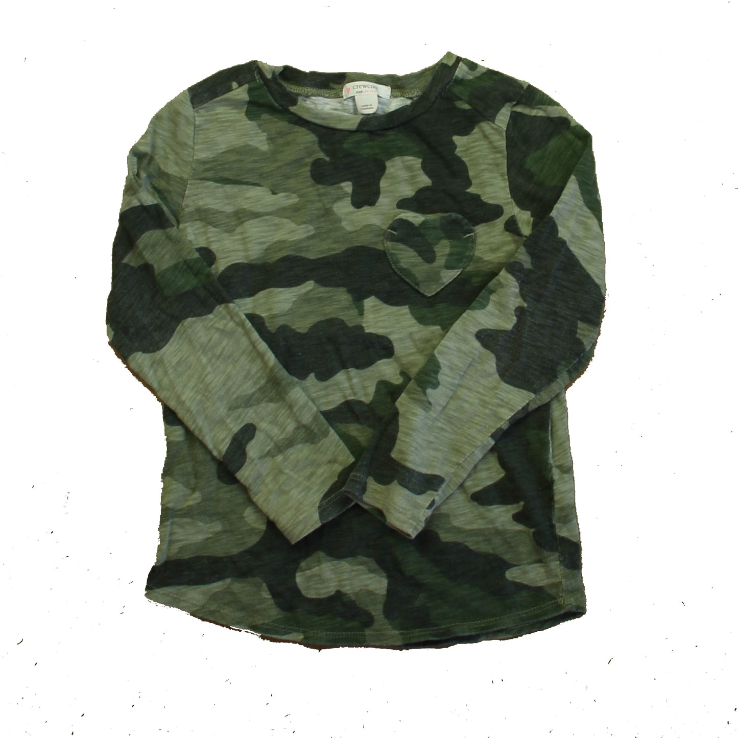 Crewcuts Girls Green Camo Long Sleeve T-Shirt Size: 4-5T