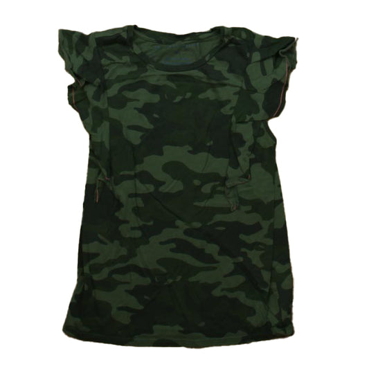 Rockets Of Awesome Girls Green | Camo Short Sleeve Shirt Size: 8 Years