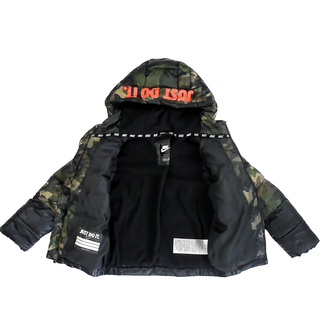 Nike Boys Green Camo Winter Coat Size: 3-4T Green Camo