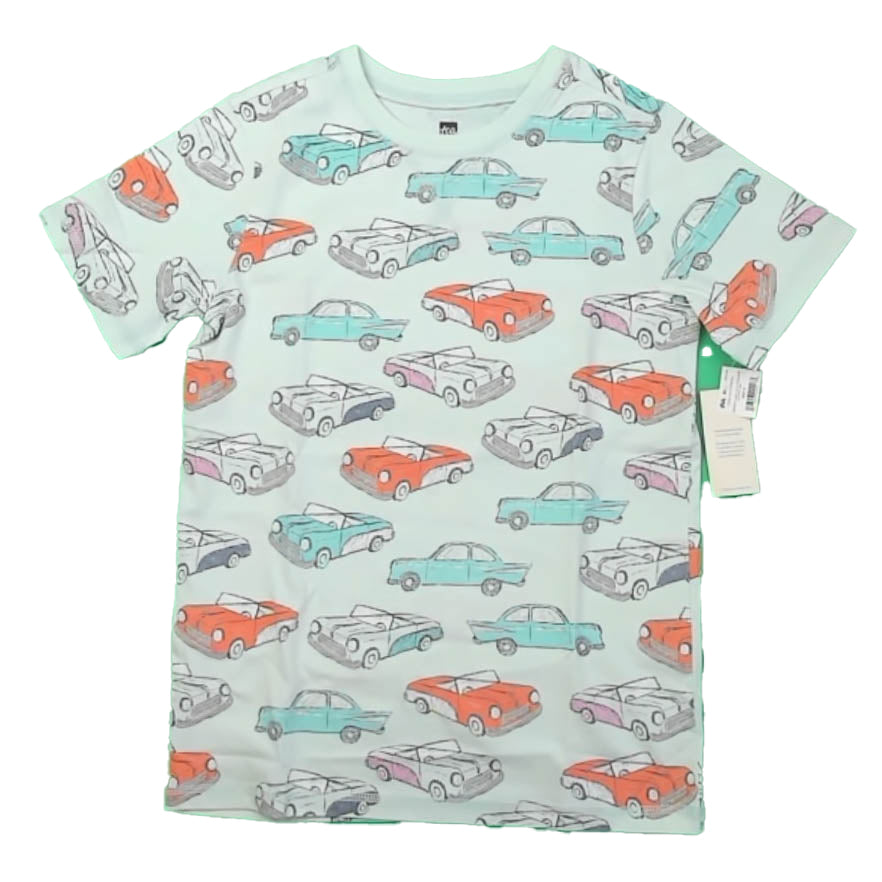 Tea Collection Boys Green Cars T-Shirt Size: 12 Years Green Cars