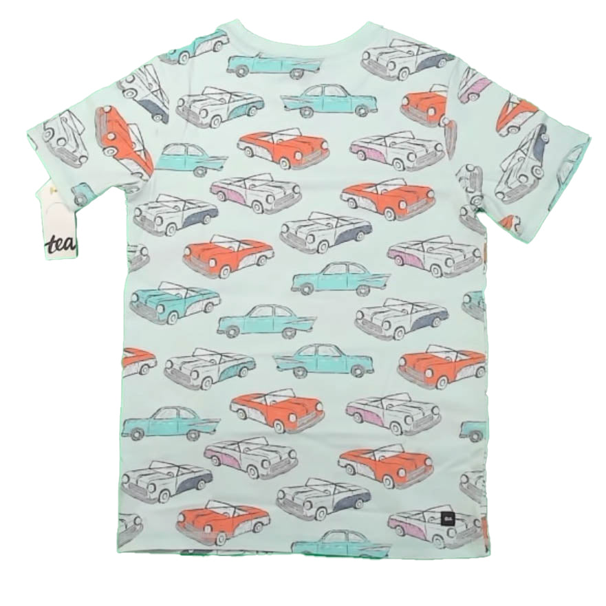 Tea Collection Boys Green Cars T-Shirt Size: 12 Years Green Cars