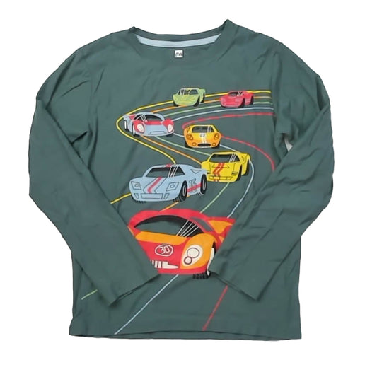 Tea Collection Boys Green Cars Long Sleeve T-Shirt Size: 12 Years Green Cars