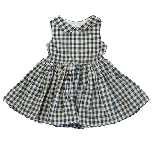 Daughter Girls Green Check Dress Size: 2-3T Green Check
