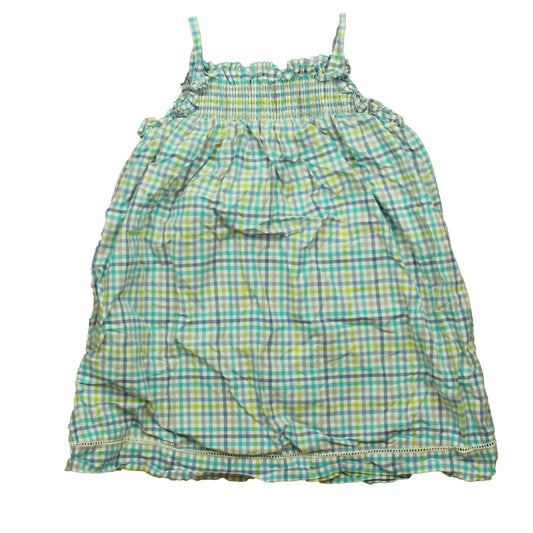 Egg Girls Green Check Dress Size: 6 Years Green Check