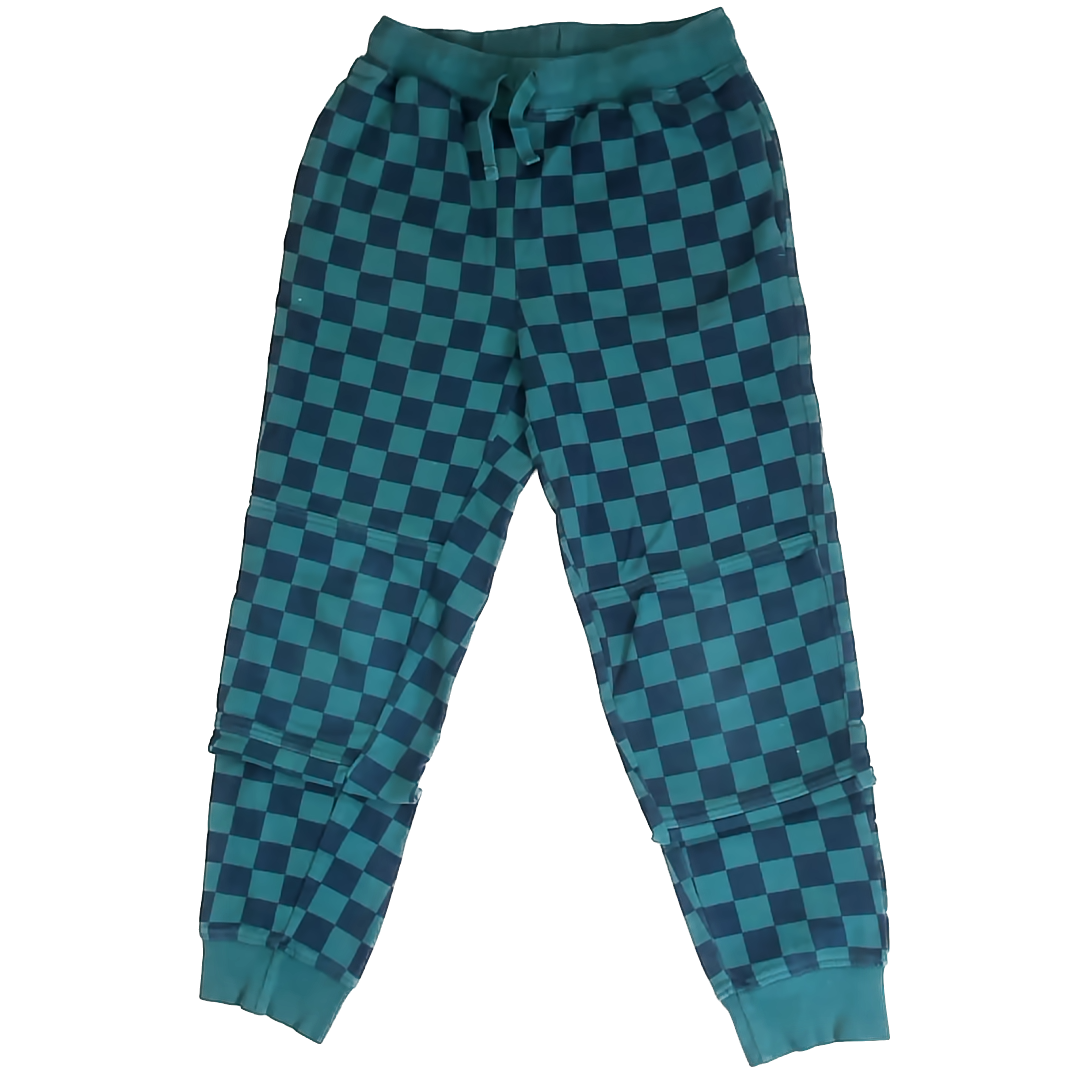 Hanna Andersson Unisex Green Checkered Casual Pants Size: 12 Years Green Checkered