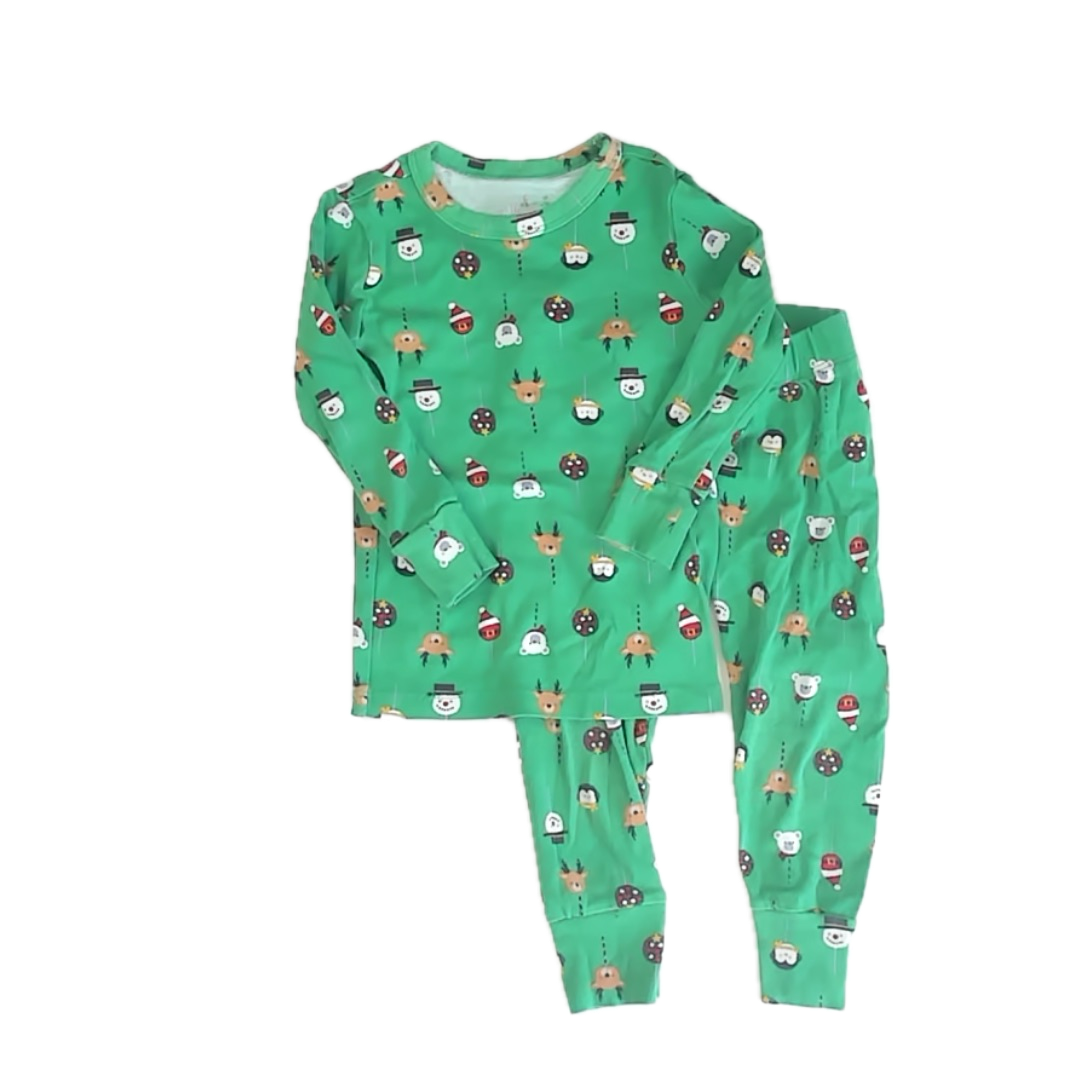 Gap Boys Green Christmas 2-piece Pajamas Size: 4T Green Christmas