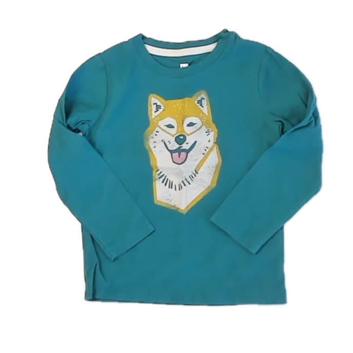 Tea Collection Boys Green Coyote Long Sleeve T-Shirt Size: 4T Green Coyote
