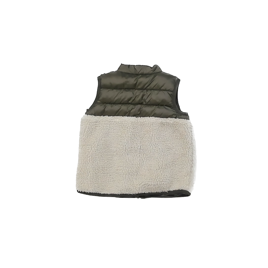 H&M Boys Green | Cream Vest Size: 4T Green | Cream