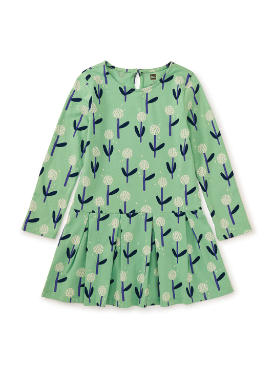 Tea Collection Girls Green Dandelion Dress Size: 6-9 Months Green Dandelion