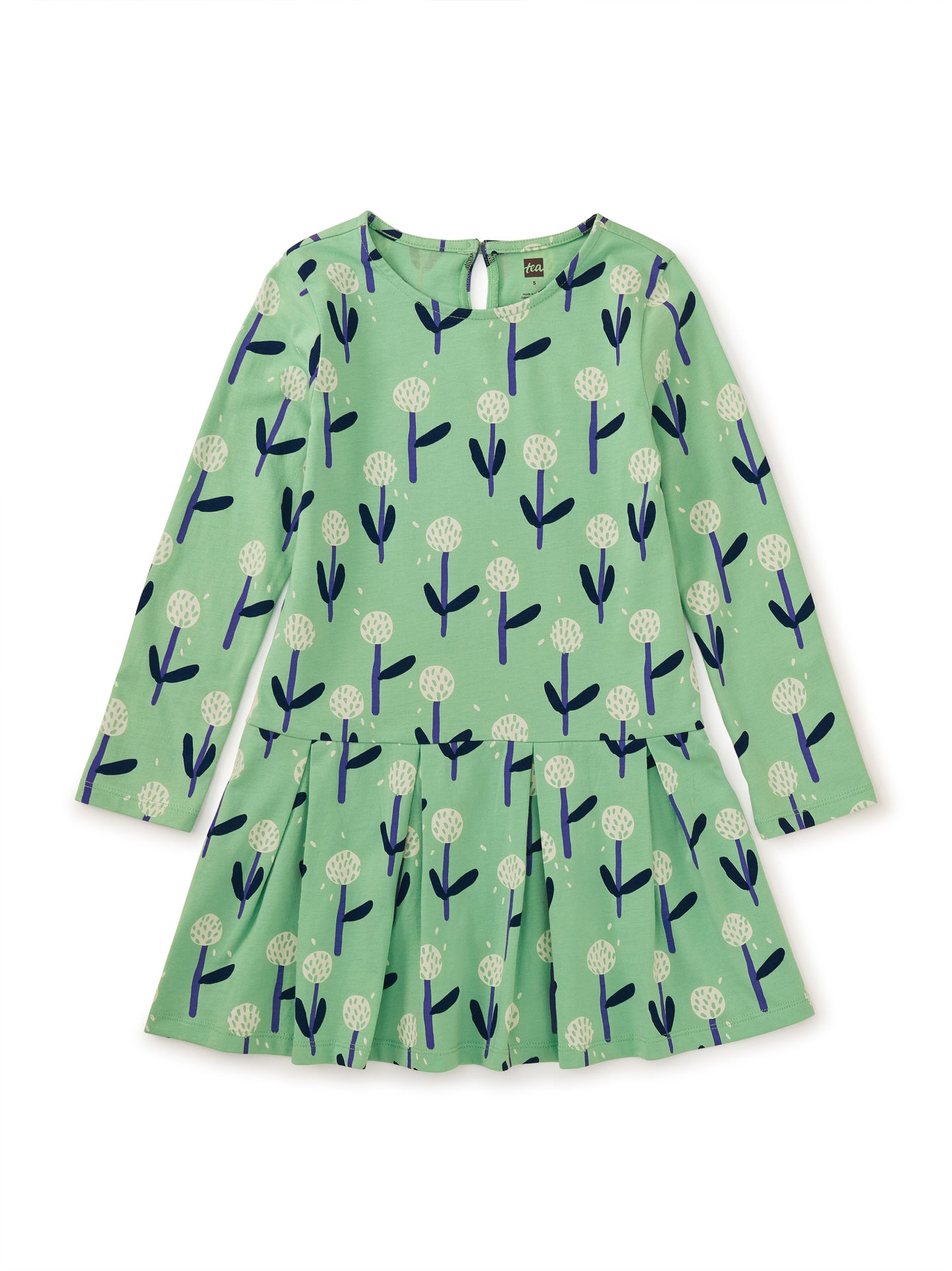 Tea Collection Girls Green Dandelion Dress Size: 9-12 Months Green Dandelion