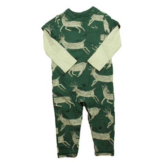 Tea Boys Green | Deer Long Sleeve Outfit Size: 18-24 Months Green | Deer