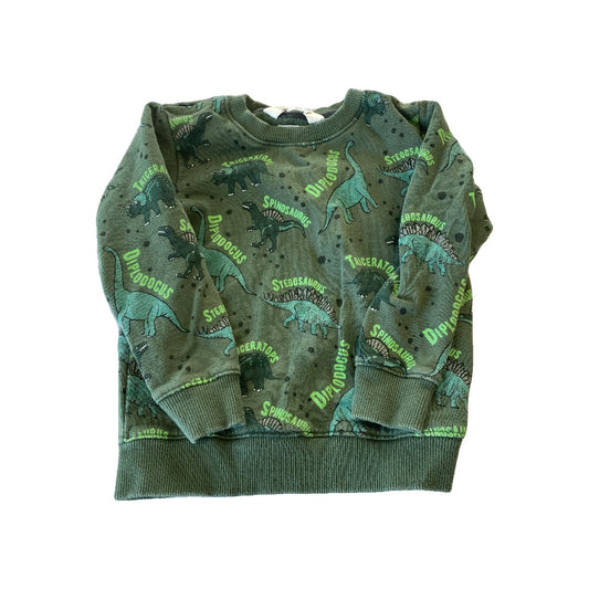 H&M Boys green | Dinosaur Sweater Size: 2-4 Years green | Dinosaur