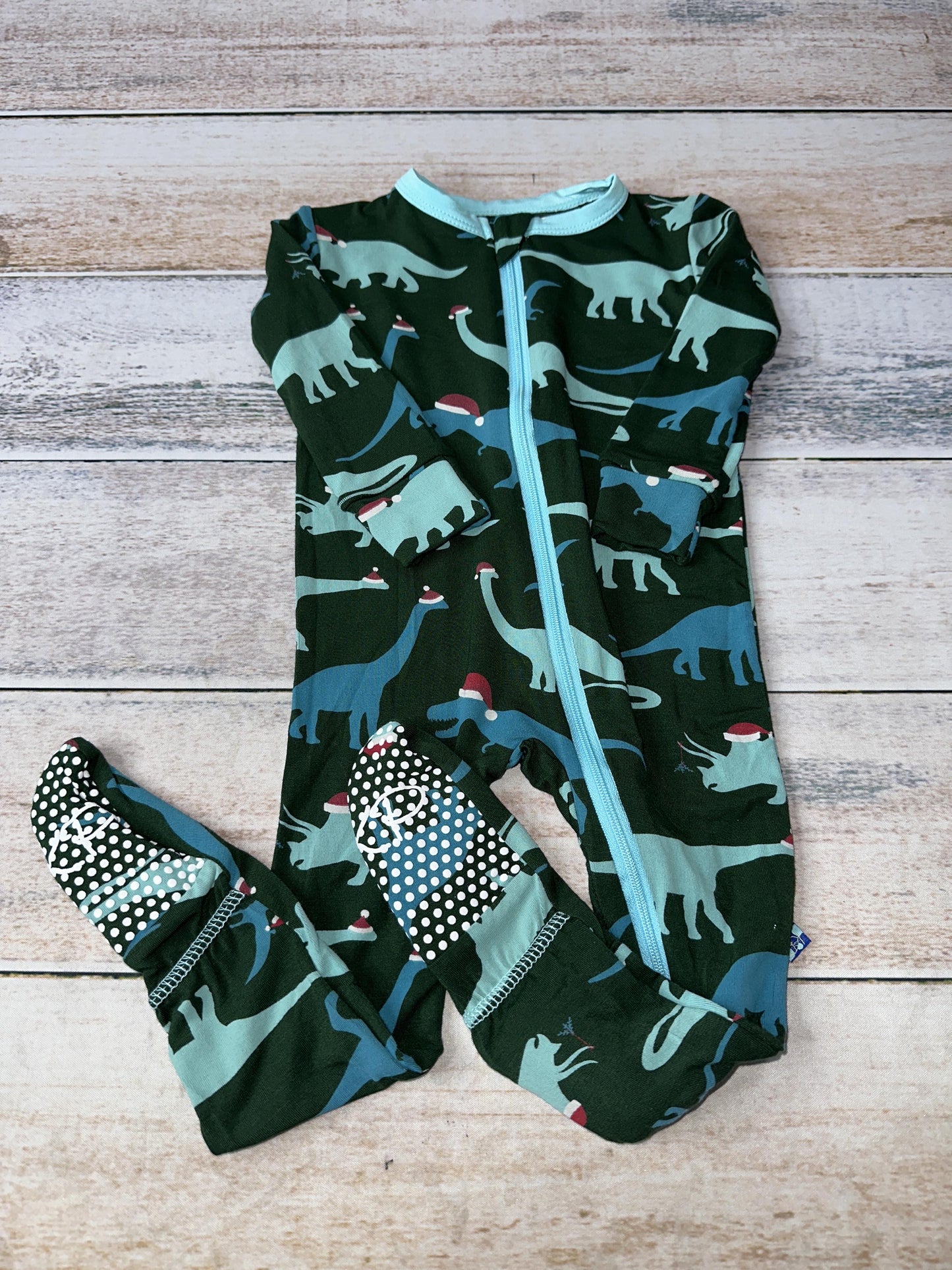 KicKee Pants Boys green | Dinosaur Pajamas Size: 9-12 Months green | Dinosaur