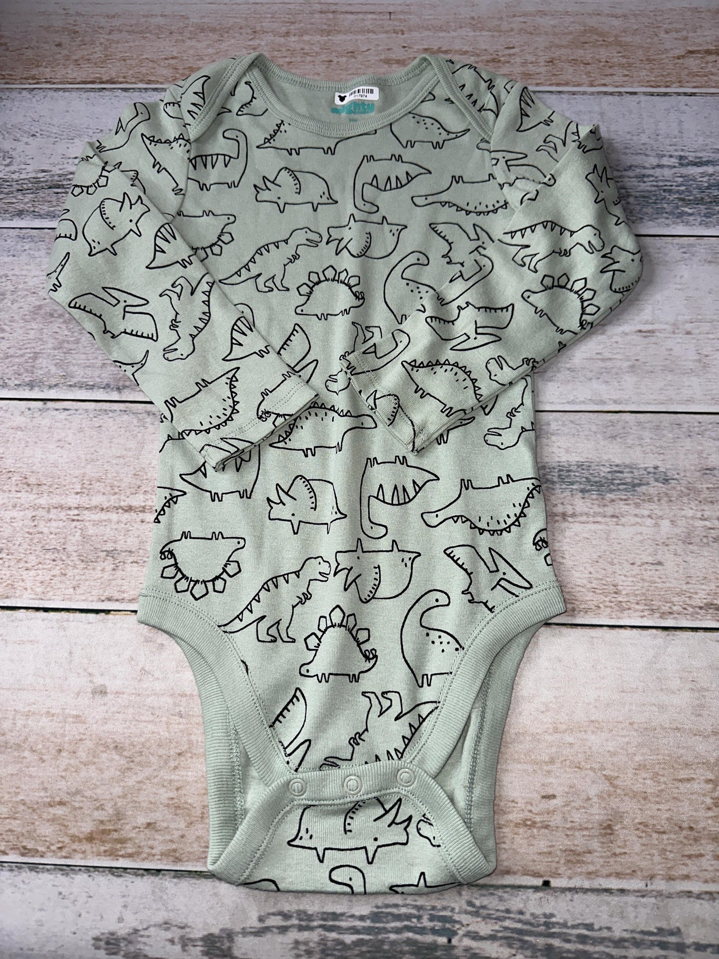 Mighty Goods Boys green | Dinosaur Onesie Size: 24 months green | Dinosaur