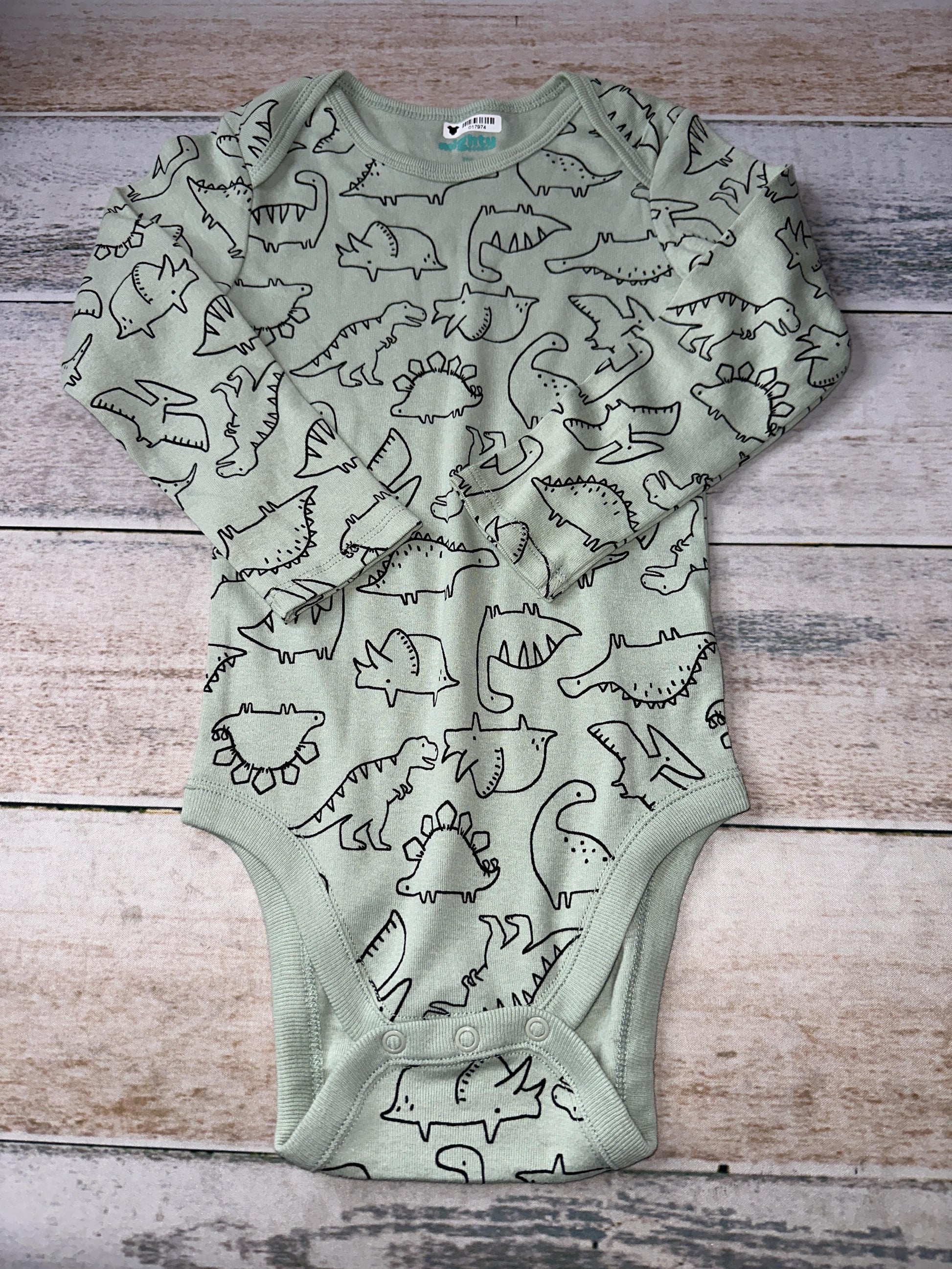 Mighty Goods Boys green | Dinosaur Onesie Size: 24 months green | Dinosaur