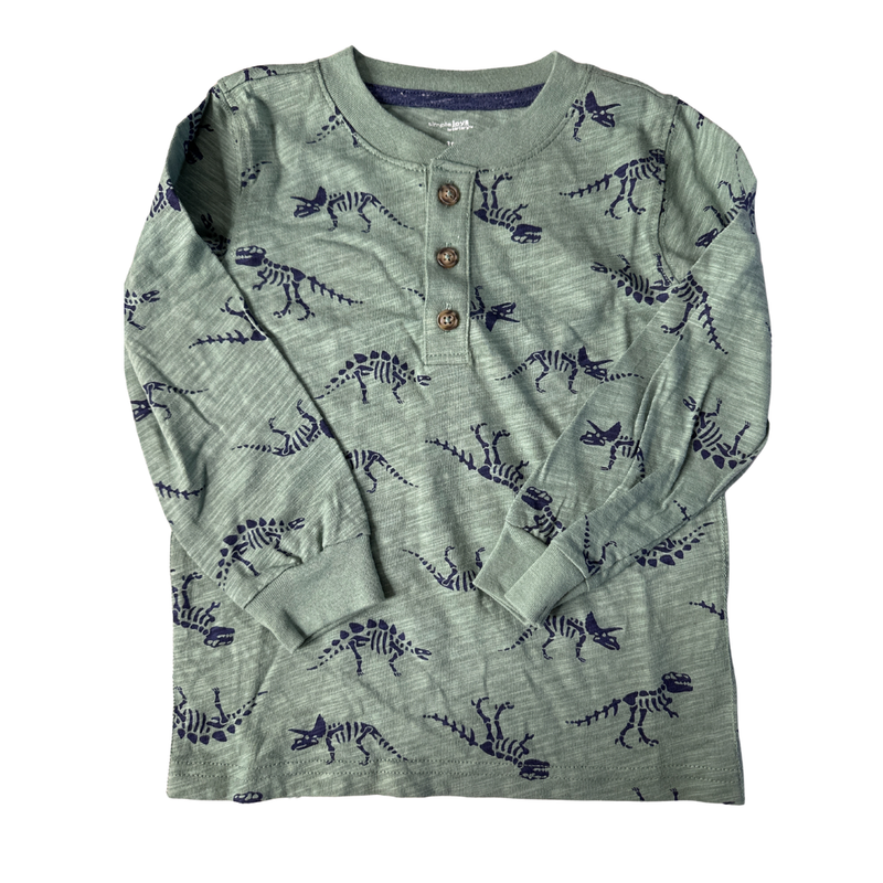 Carters Boys Green | Dinosaurs Long Sleeve T-Shirt Size: 3T Green | Dinosaurs