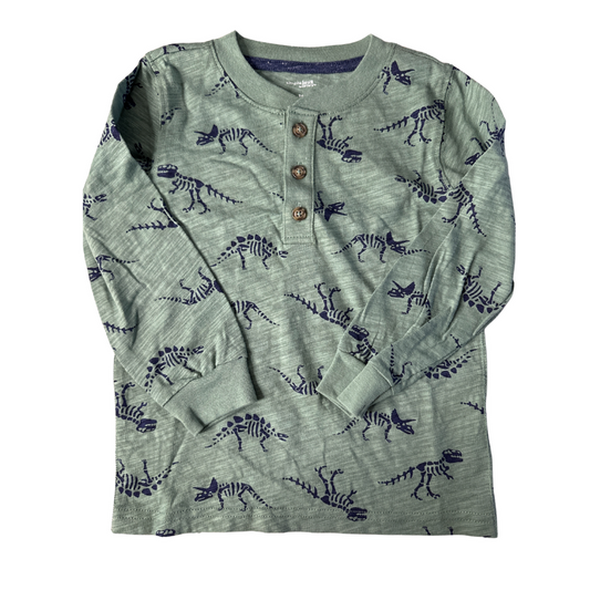 Carters Boys Green | Dinosaurs Long Sleeve T-Shirt Size: 3T Green | Dinosaurs