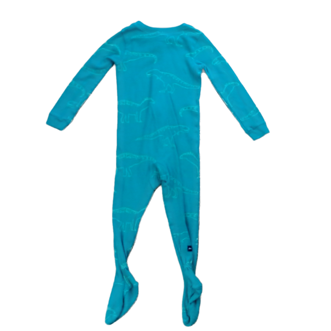 Tea Collection Unisex Green Dinosaurs 1-piece footed Pajamas Size: 2T Green Dinosaurs