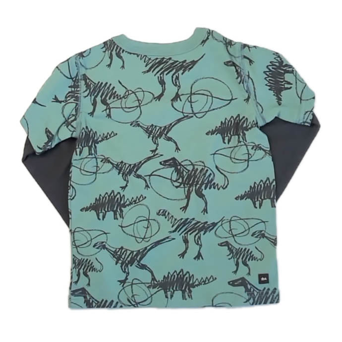 Tea Collection Boys Green Dinosaurs Long Sleeve T-Shirt Size: 5T Green Dinosaurs
