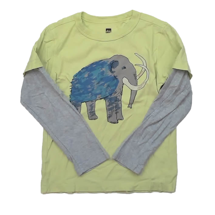 Tea Collection Boys Green Elephant Long Sleeve T-Shirt Size: 5T Green Elephant