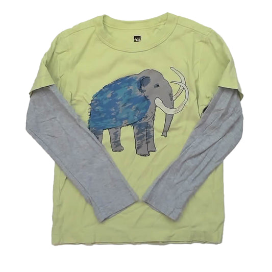 Tea Collection Boys Green Elephant Long Sleeve T-Shirt Size: 5T Green Elephant