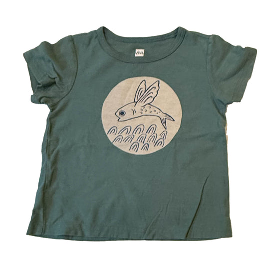 Tea Collection Boys Green Fish T-Shirt Size: 12-18 Months Green Fish