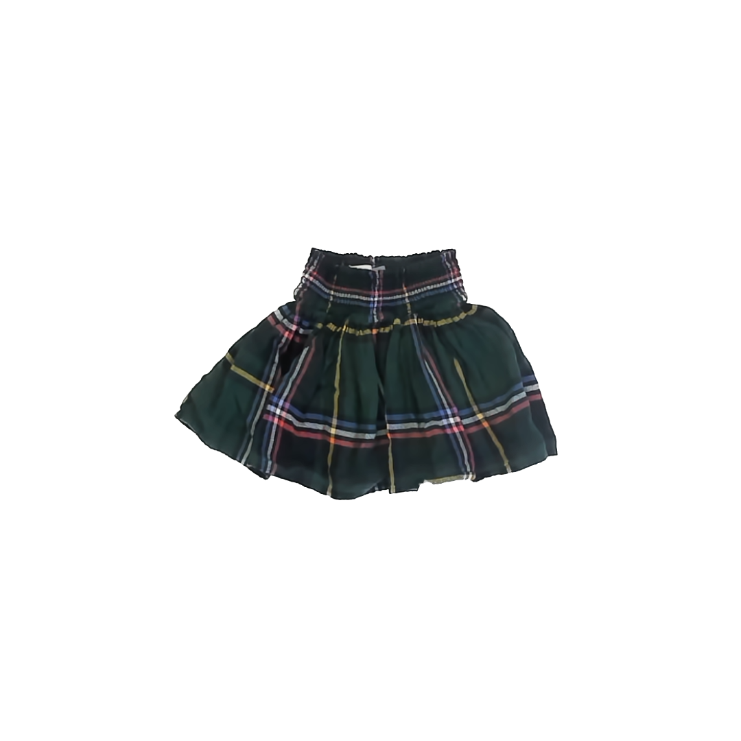 Old Navy Girls Green Flannel Skirt Size: 3T Green Flannel