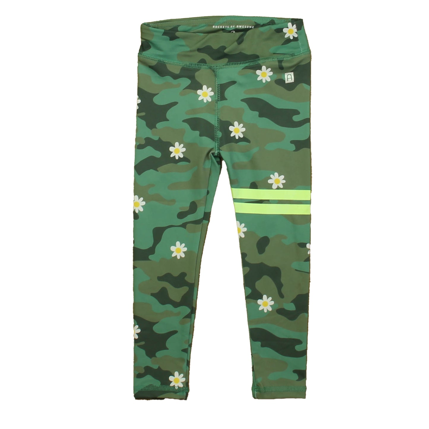 Rockets Of Awesome Girls Green Floral Athletic Pants Size: 3T